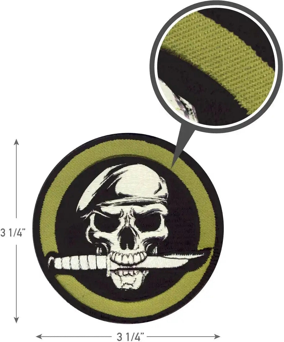 Rothco Military Skull &amp; Knife Morale Patch Bulk Packaging