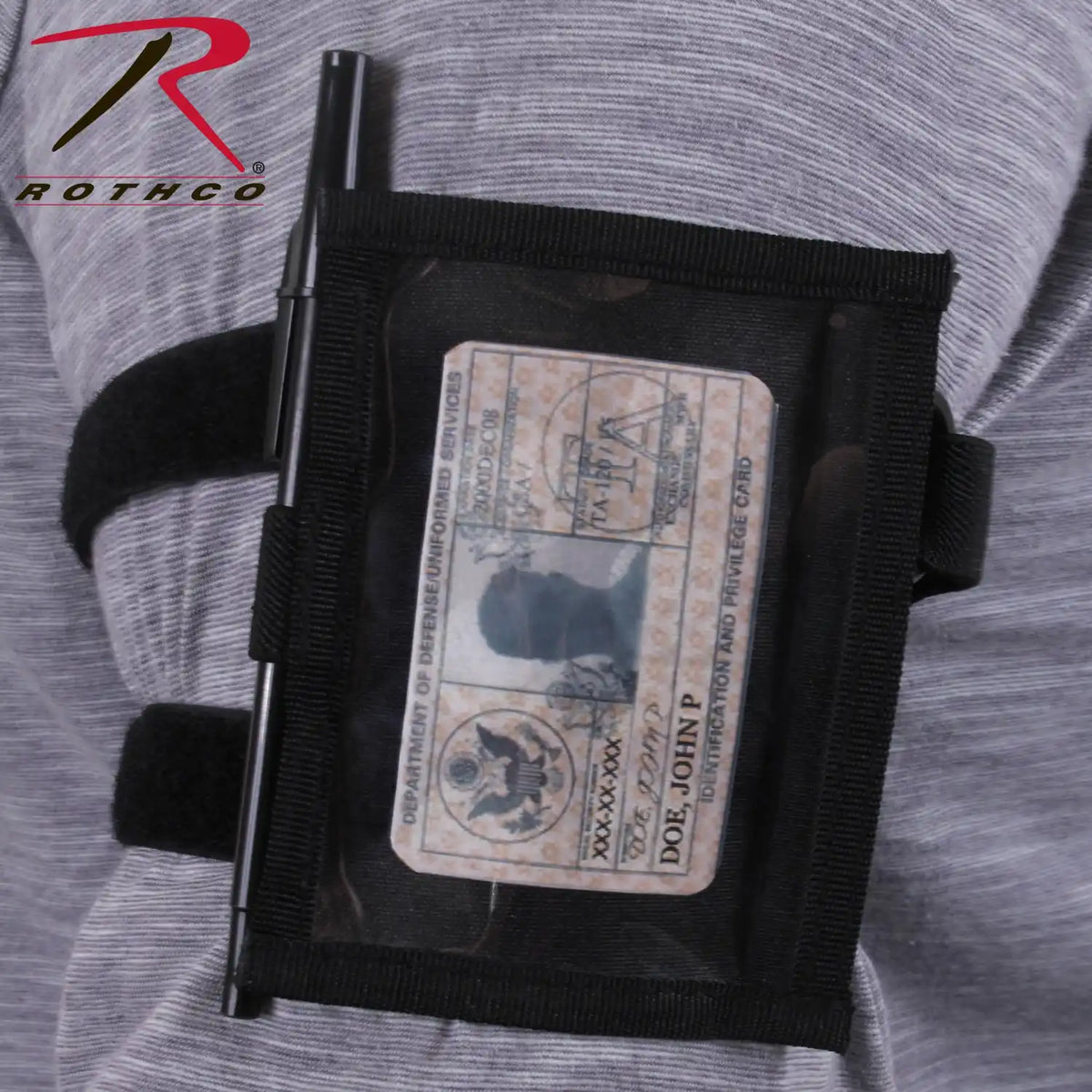 Rothco Military Style Armband Id Holder Black