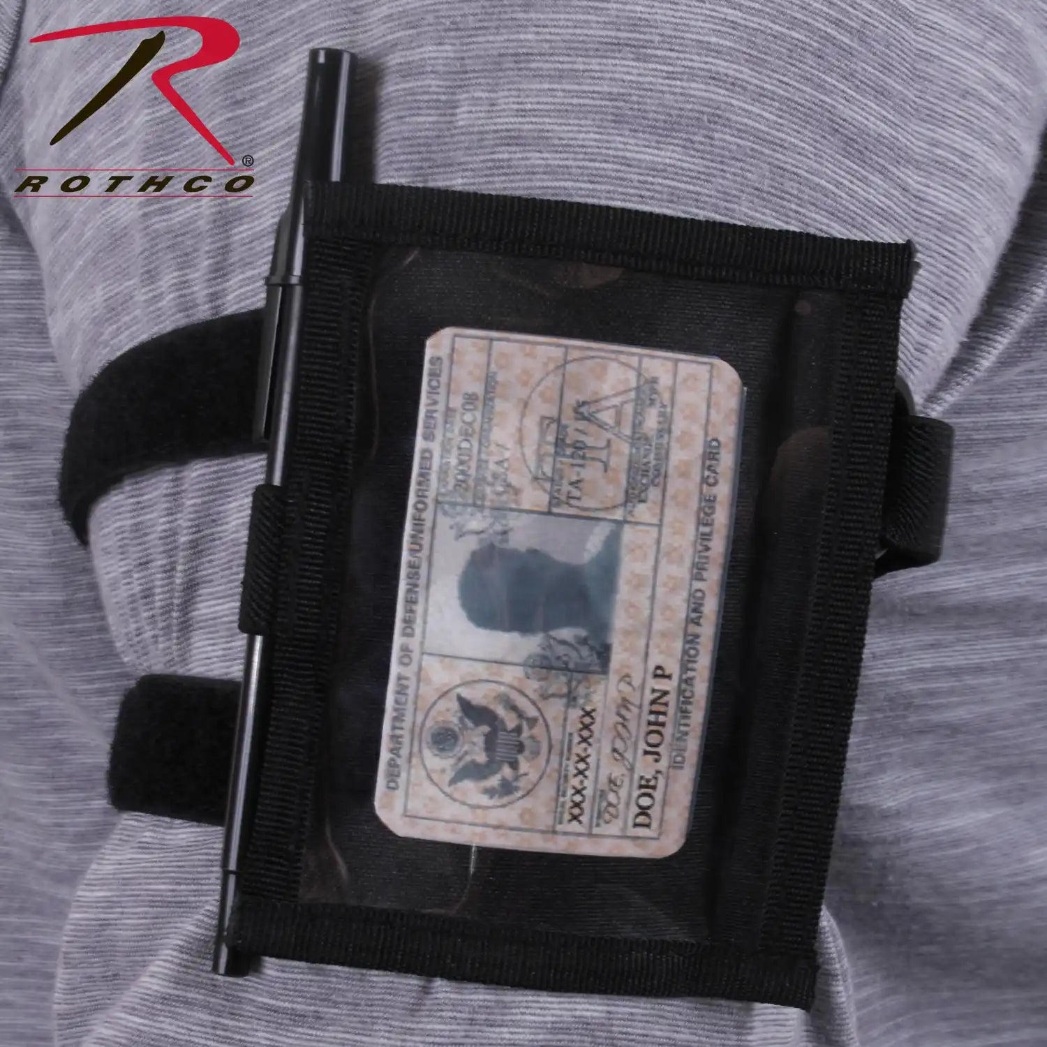Rothco Military Style Armband Id Holder Black