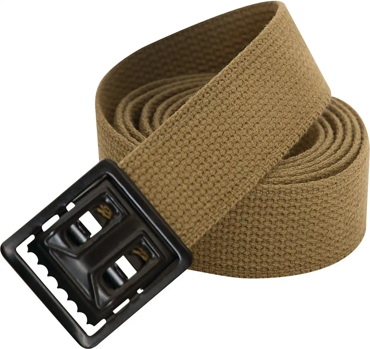 Rothco Military Web Belts with Open Face Buckle Black / Coyote Brown / 54 Inches