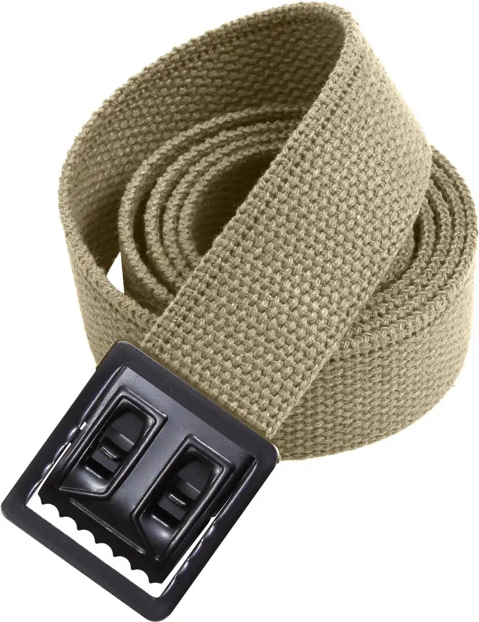 Rothco Military Web Belts with Open Face Buckle Black / Khaki / 54 Inches