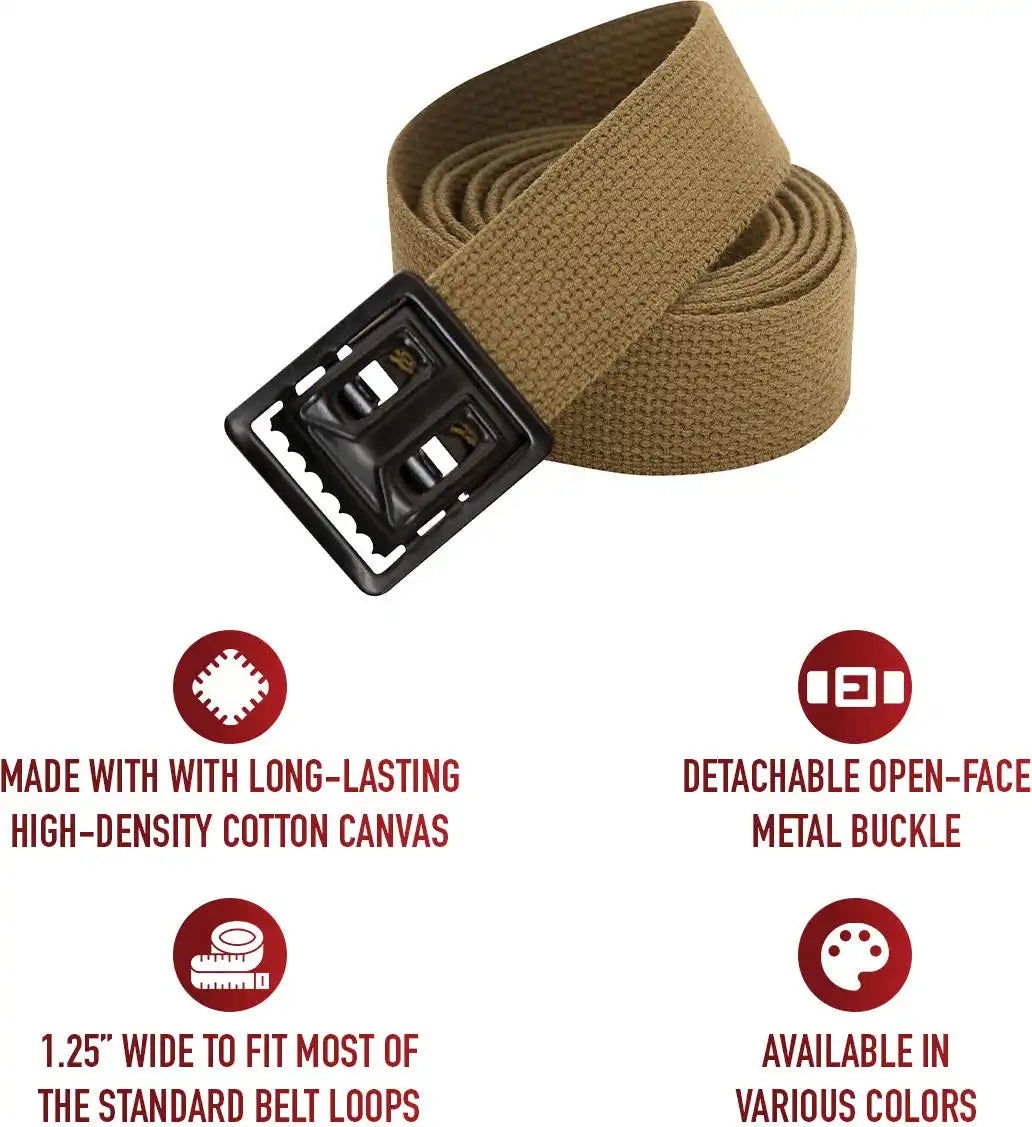 Rothco Military Web Belts with Open Face Buckle