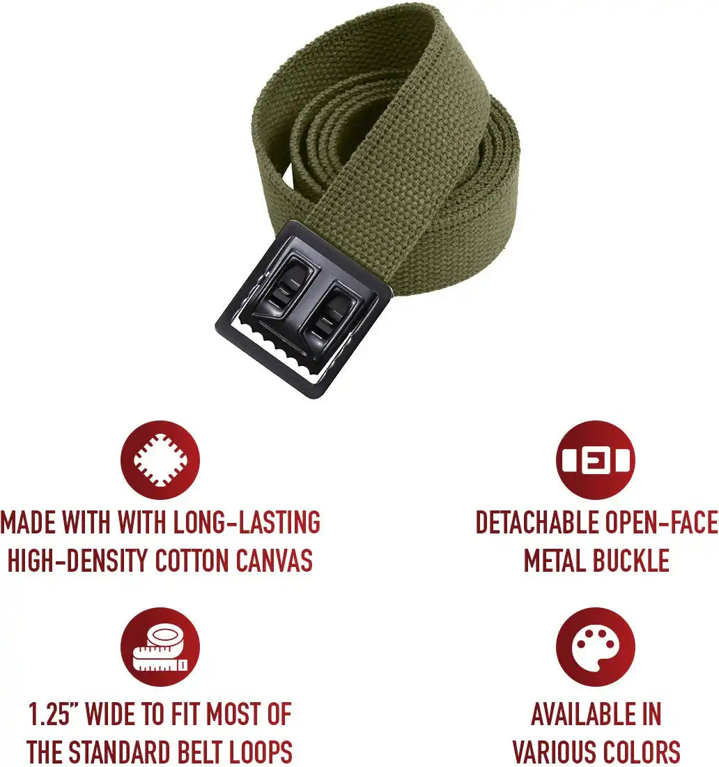 Rothco Military Web Belts with Open Face Buckle