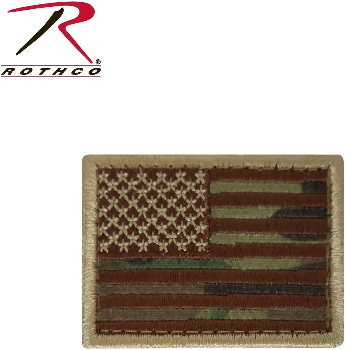Rothco Mini us Flag Patch with Hook Back Black / Silver / Normal / one Size