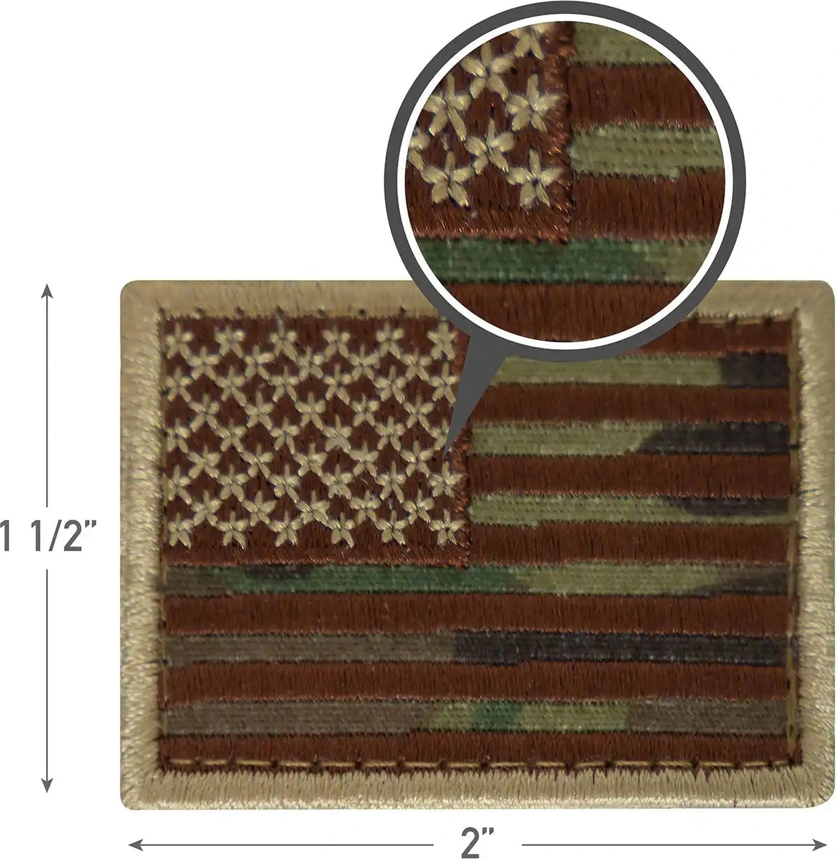 Rothco Mini us Flag Patch with Hook Back Black / Silver / Normal / one Size