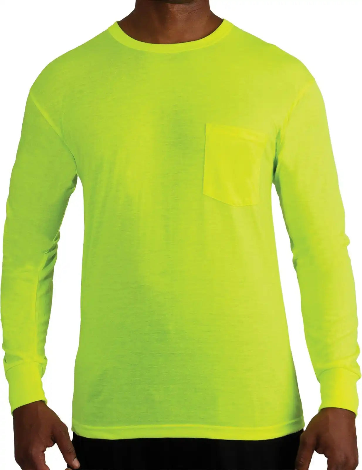 Rothco Moisture Wicking Long Sleeve Pocket t Shirt Safety Green