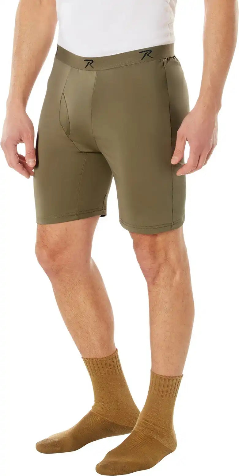 Rothco Moisture Wicking Performance Boxer Shorts Ar 670 1 Coyote Brown / m