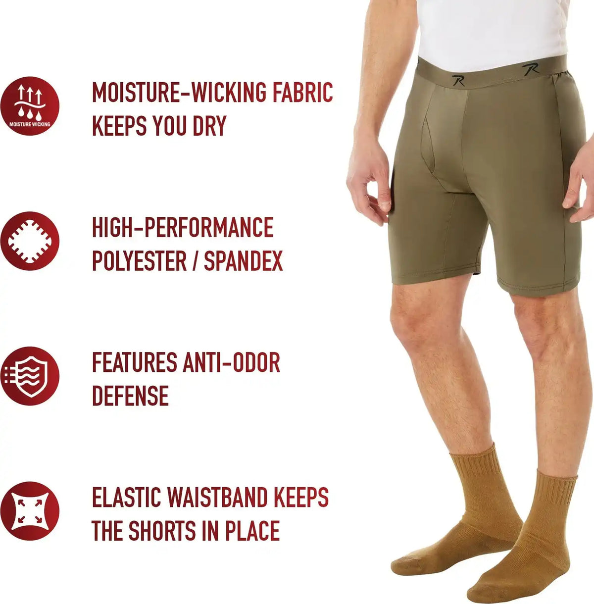 Rothco Moisture Wicking Performance Boxer Shorts