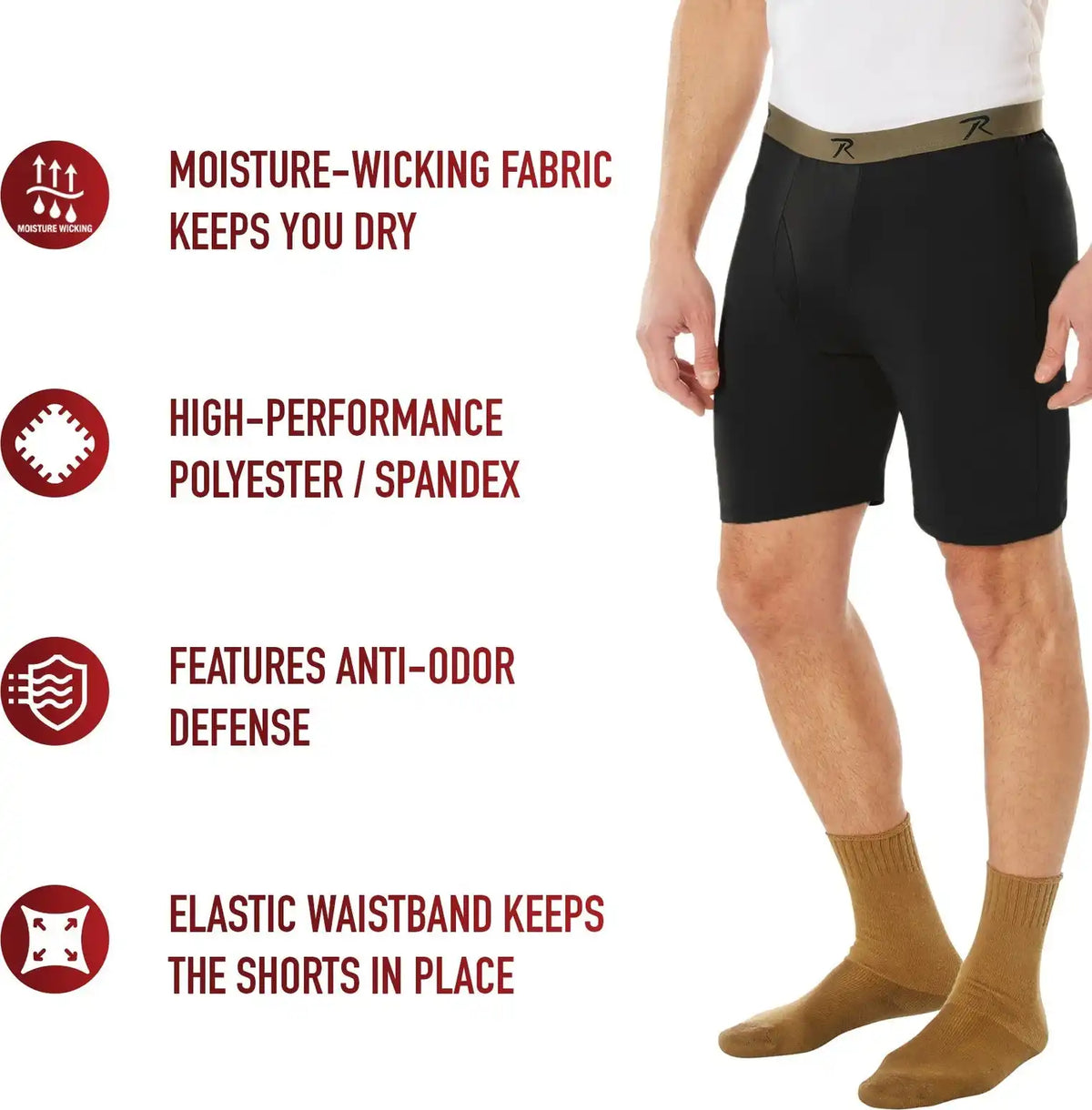 Rothco Moisture Wicking Performance Boxer Shorts
