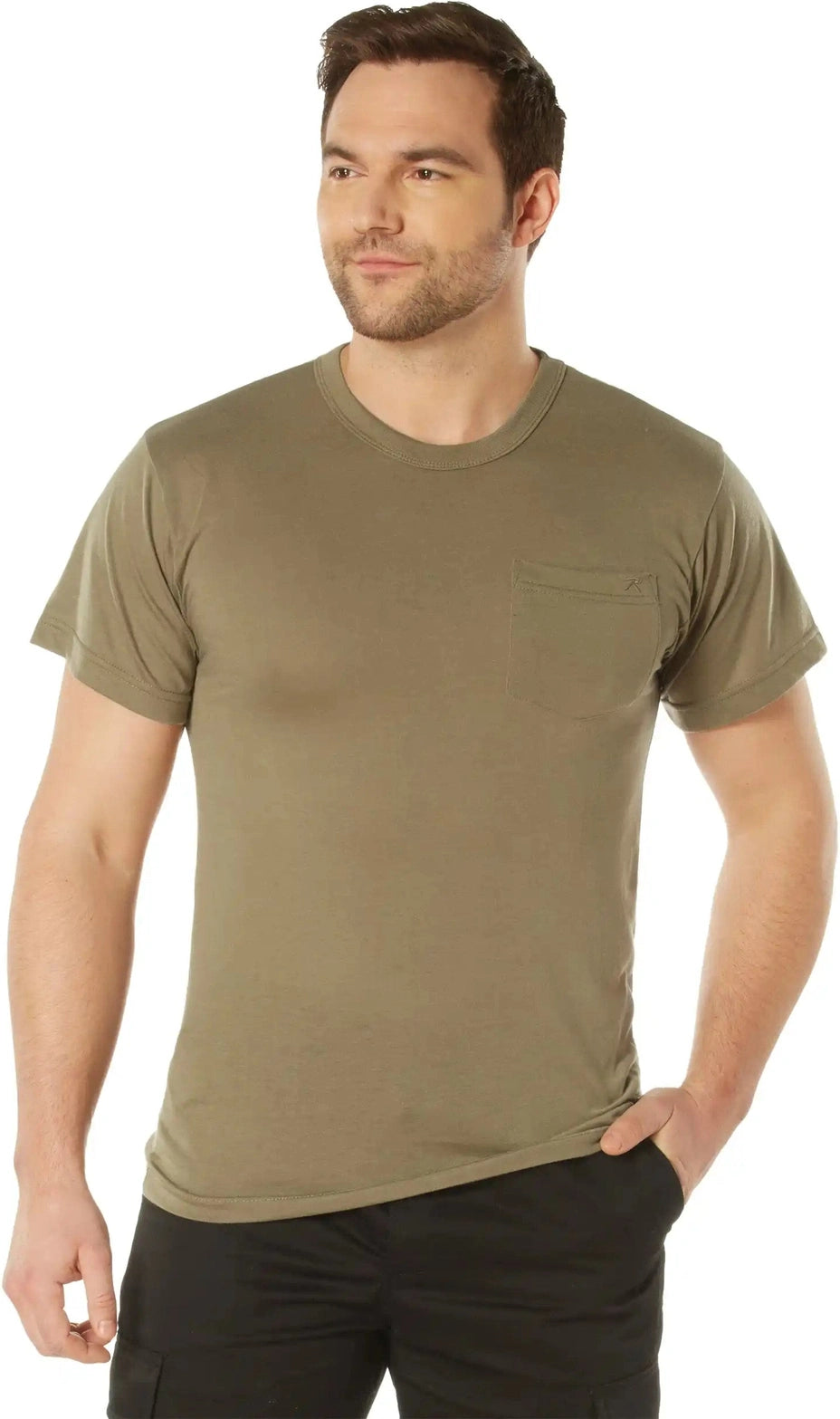 Rothco Moisture Wicking Pocket t Shirt Ar 670 1 Coyote Brown / s