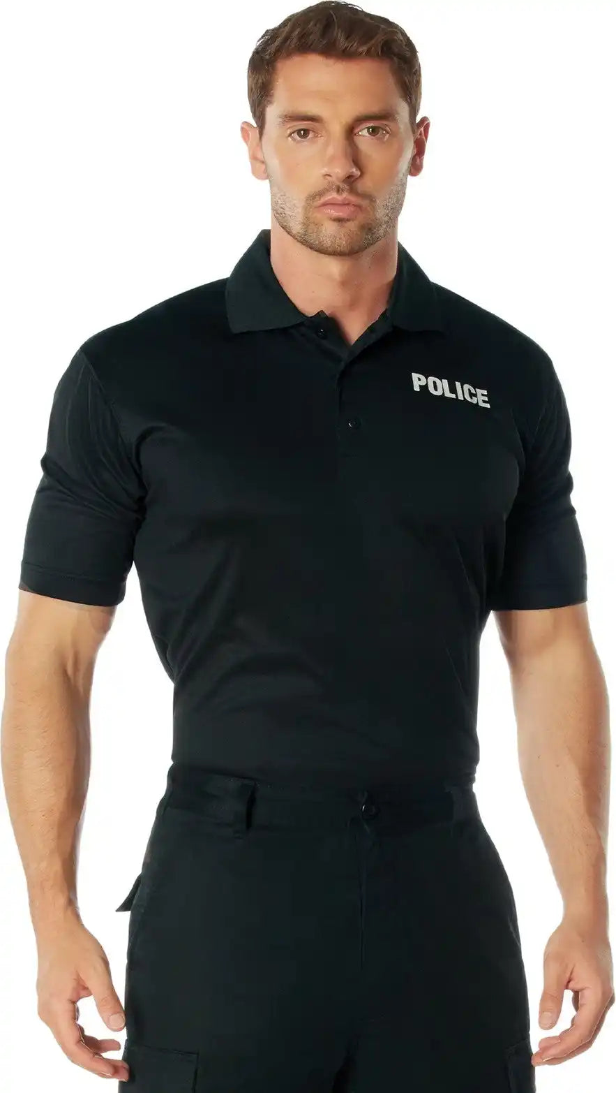 Rothco Moisture Wicking Police Polo Shirt Black / s