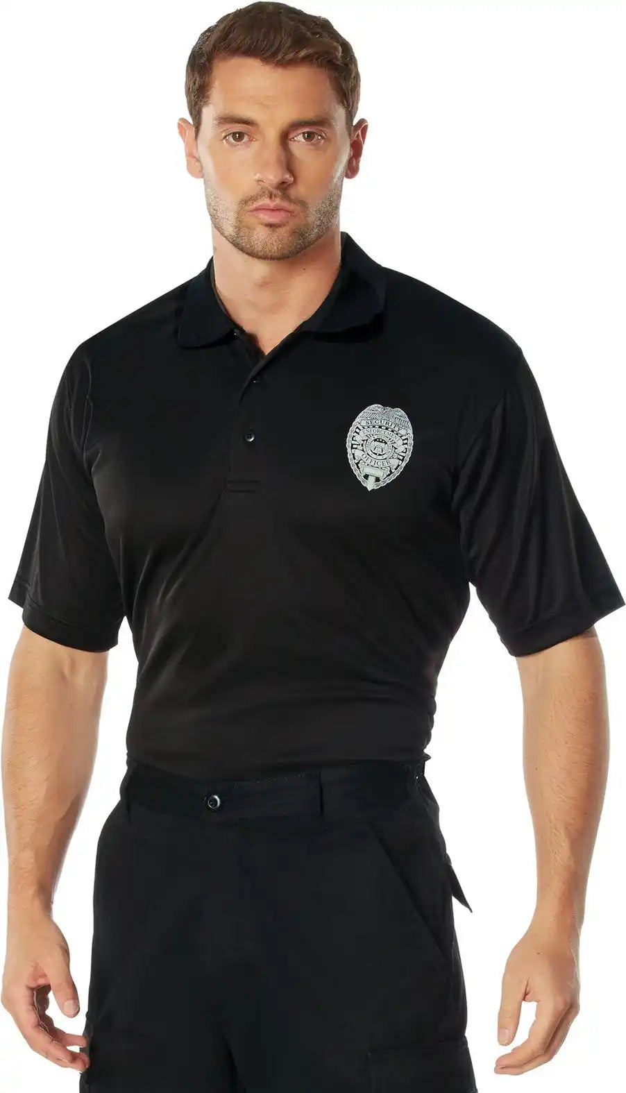 Rothco Moisture Wicking Security Polo Shirt with Badge