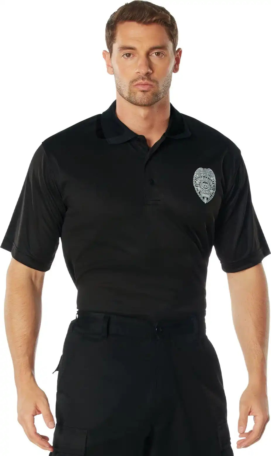 Rothco Moisture Wicking Security Polo Shirt with Badge - m