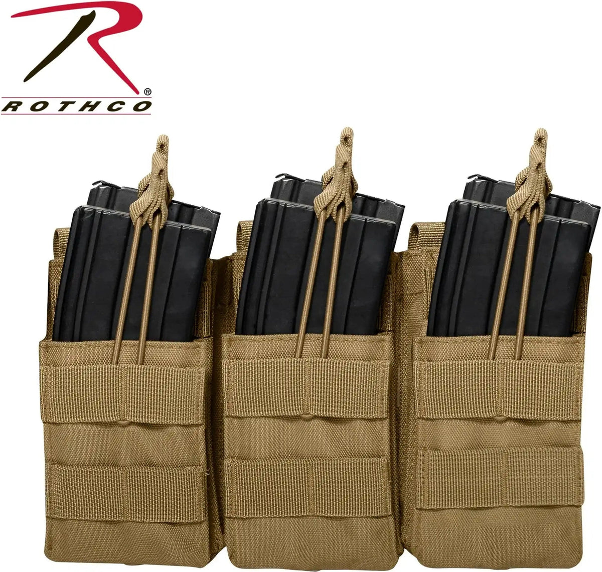 Rothco Molle Open Top Six Rifle Mag Pouch