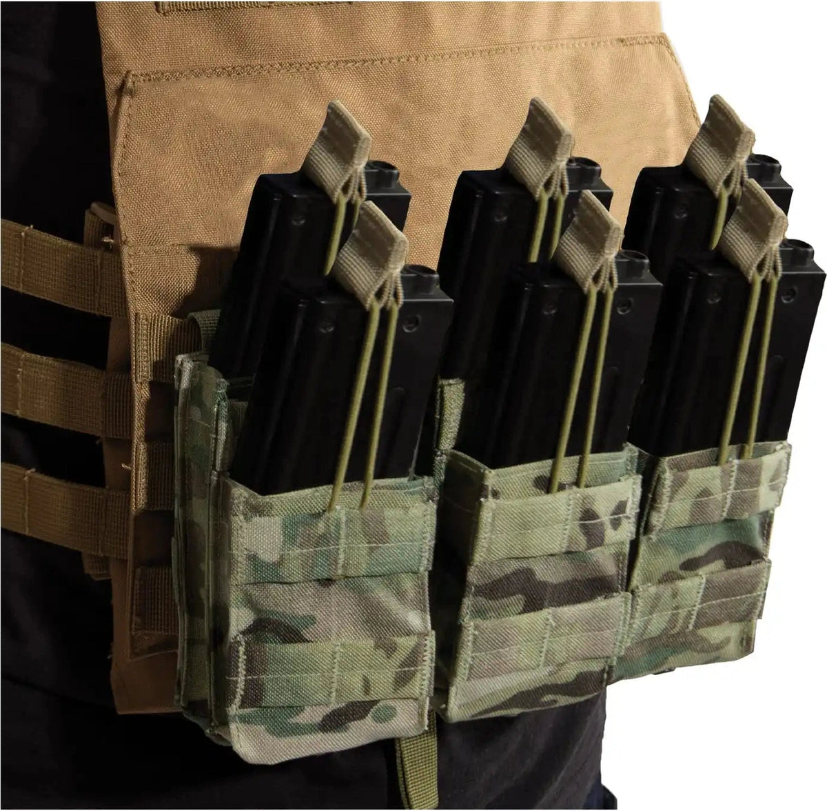 Rothco Molle Open Top Six Rifle Mag Pouch