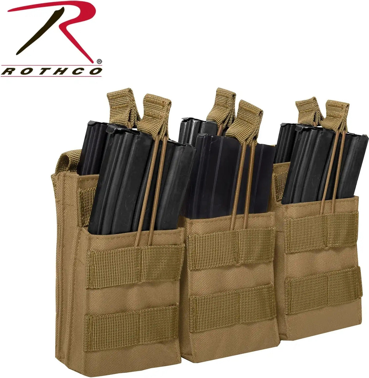 Rothco Molle Open Top Six Rifle Mag Pouch