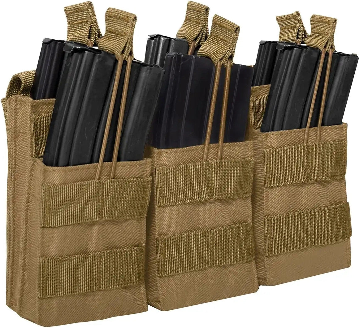 Rothco Molle Open Top Six Rifle Mag Pouch