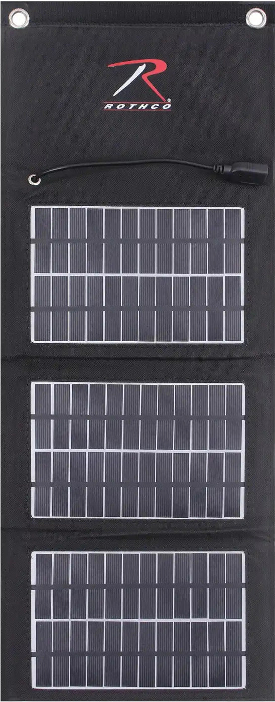 Rothco Molle Solar Panel with Power Bank Black