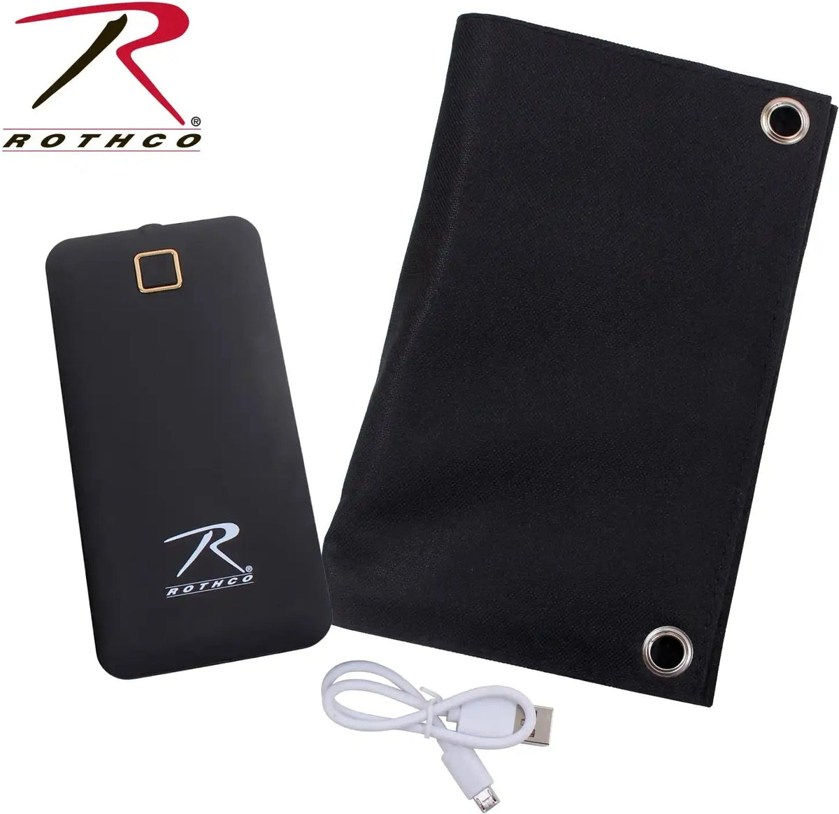 Rothco Molle Solar Panel with Power Bank Black