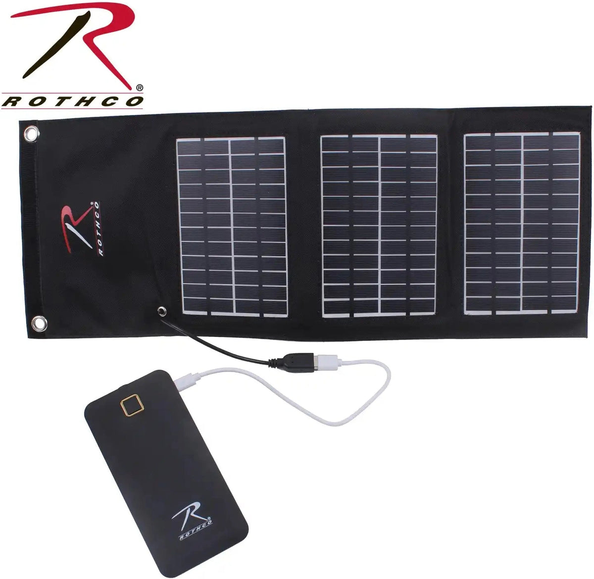 Rothco Molle Solar Panel with Power Bank Black