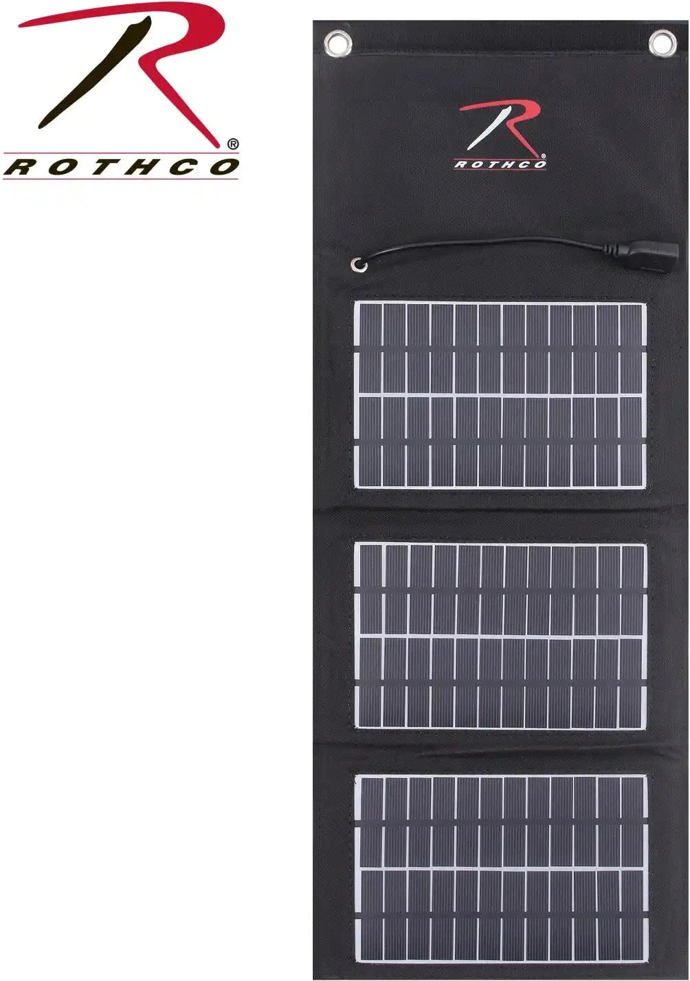Rothco Molle Solar Panel with Power Bank Black