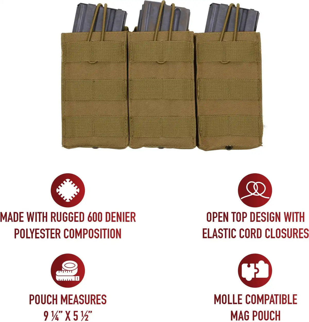 Rothco Molle Triple Mag Pouch