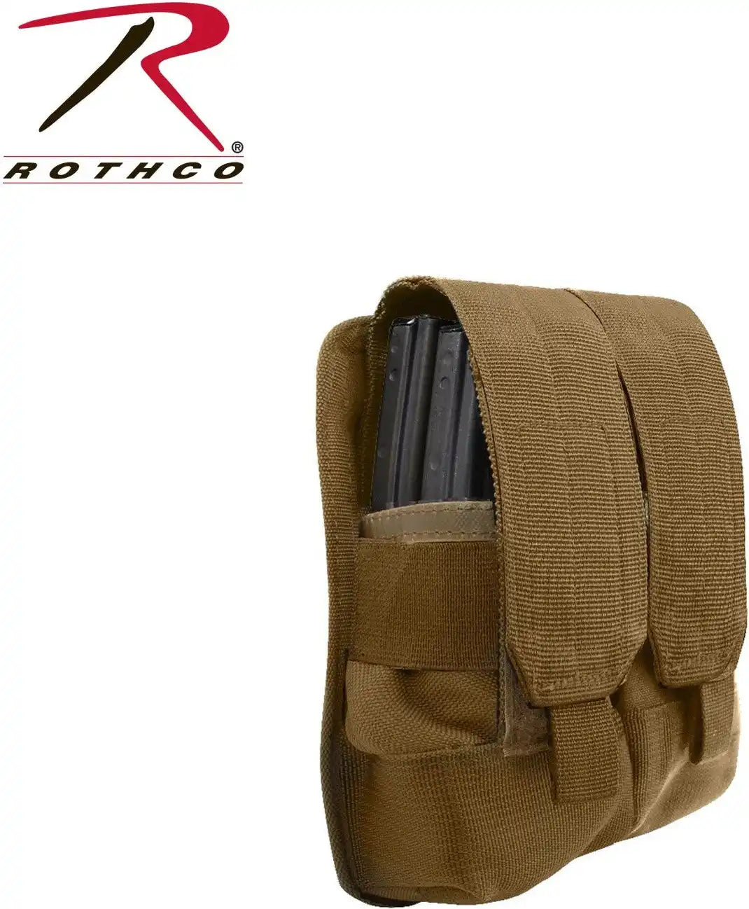 Rothco Molle Universal Double Rifle Mag Pouch Coyote Brown