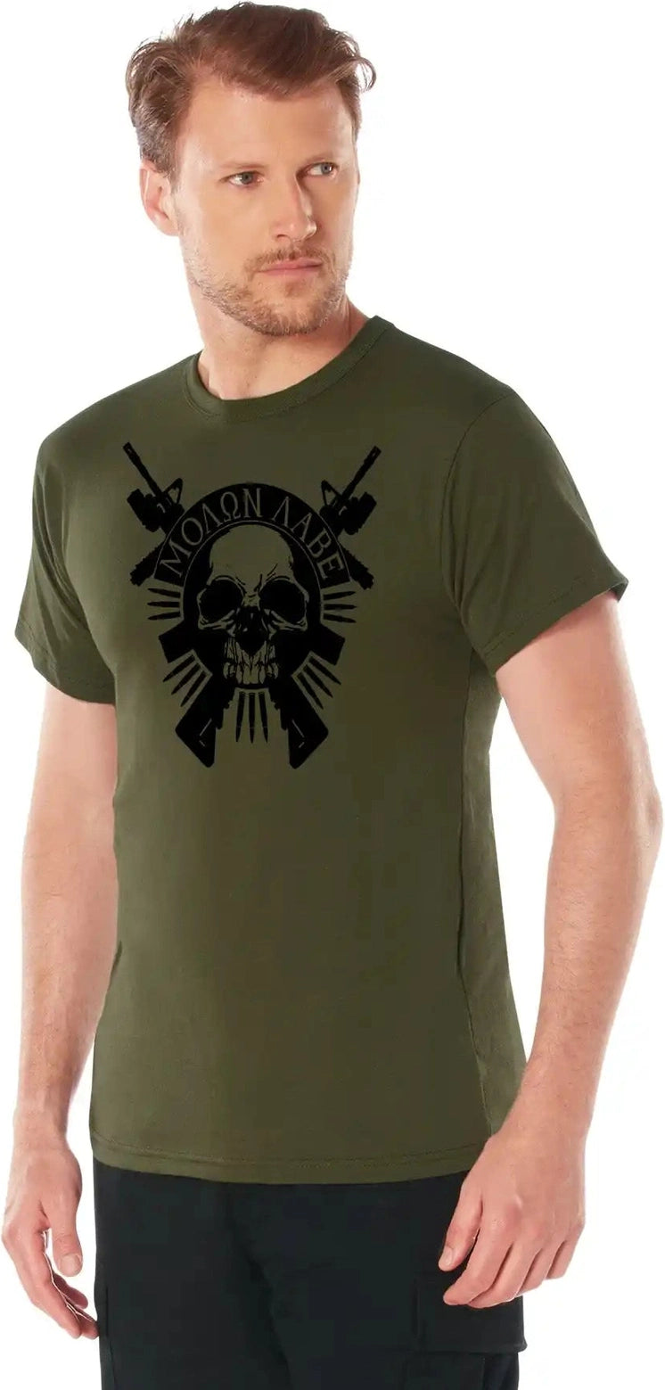 Rothco Molon Labe Skull t Shirt