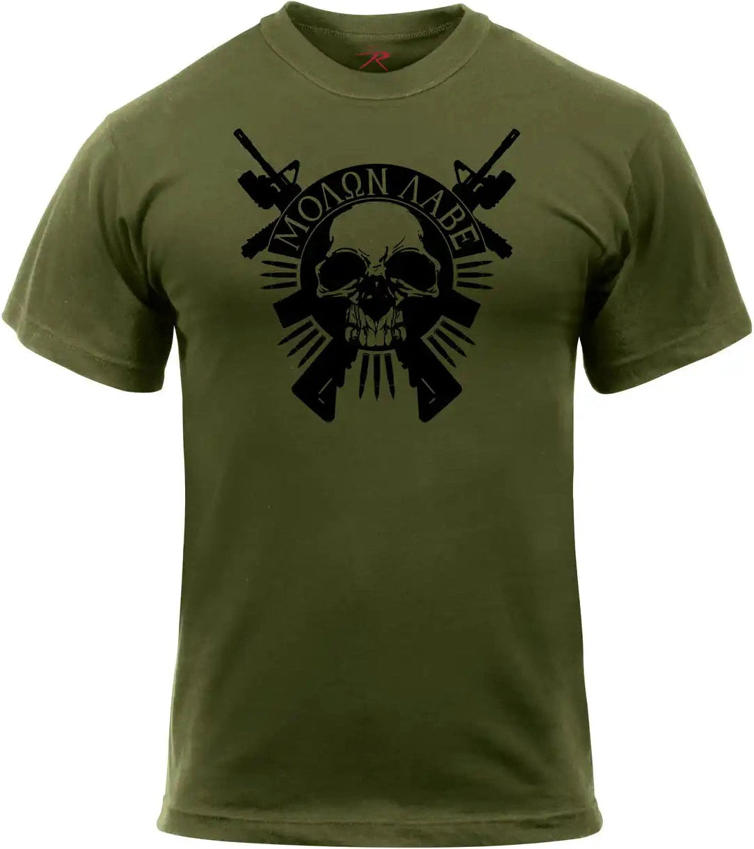 Rothco Molon Labe Skull t Shirt