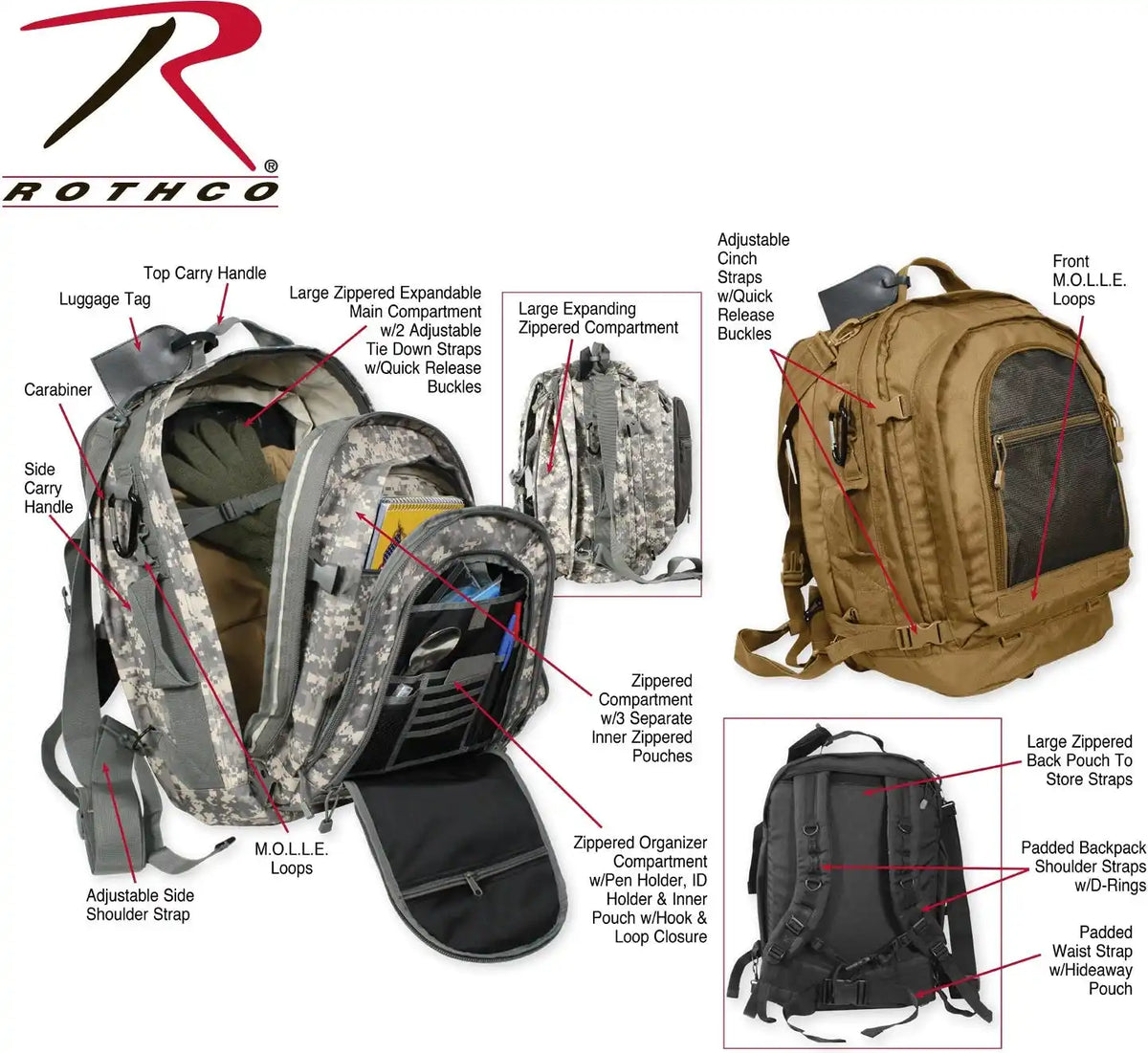 Rothco Move out Tactical Travel Backpack