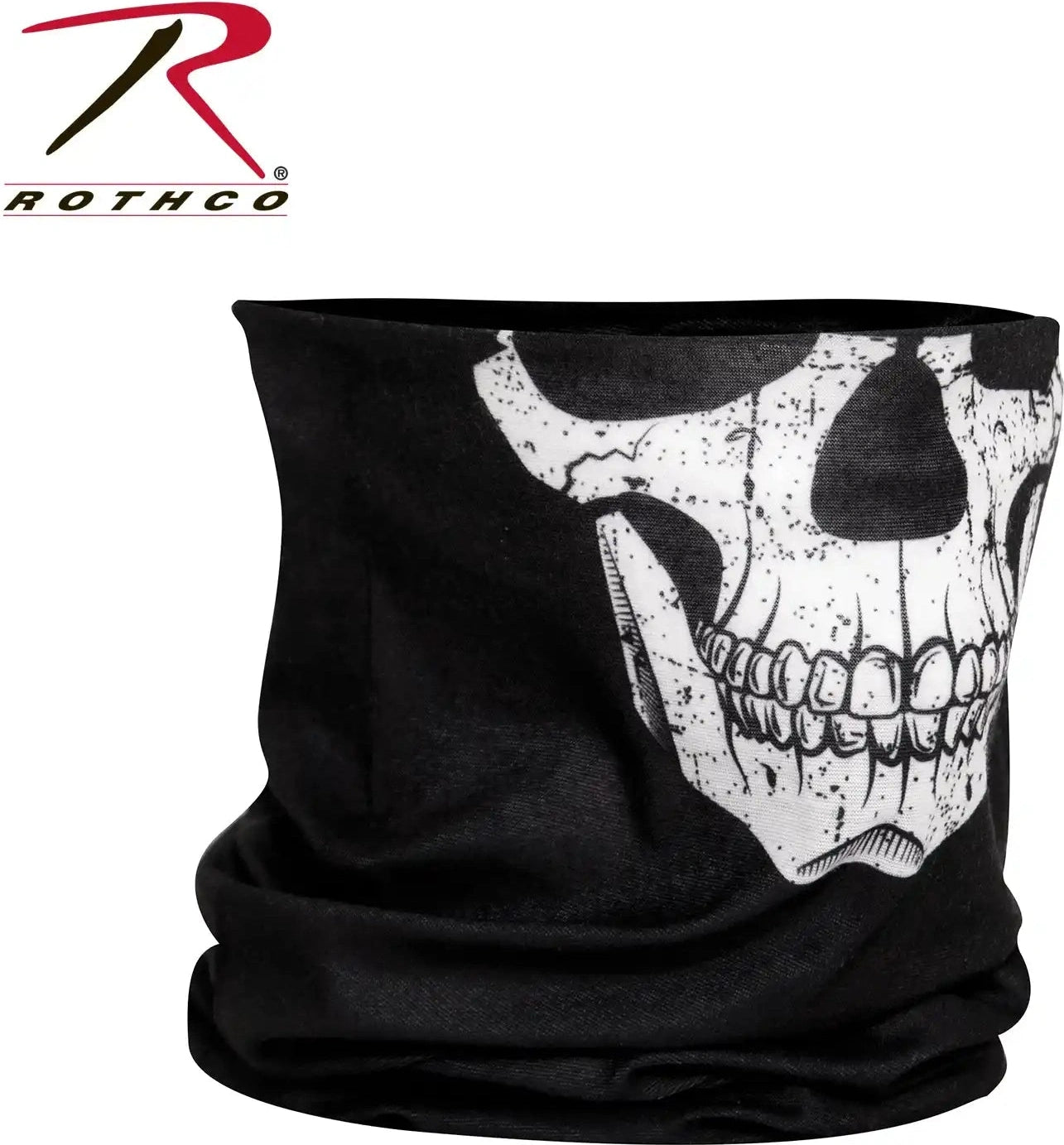 Rothco Multi use Neck Gaiter and Face Covering Tactical Wrap Skull Print Black / one Size