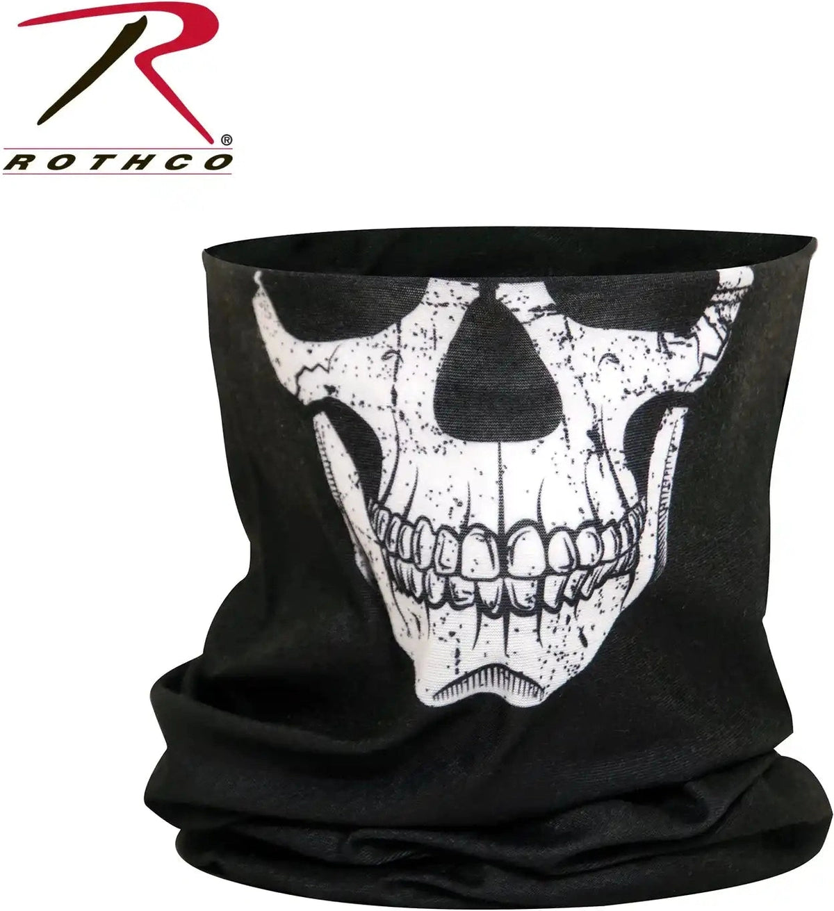 Rothco Multi use Neck Gaiter and Face Covering Tactical Wrap Skull Print Black / one Size