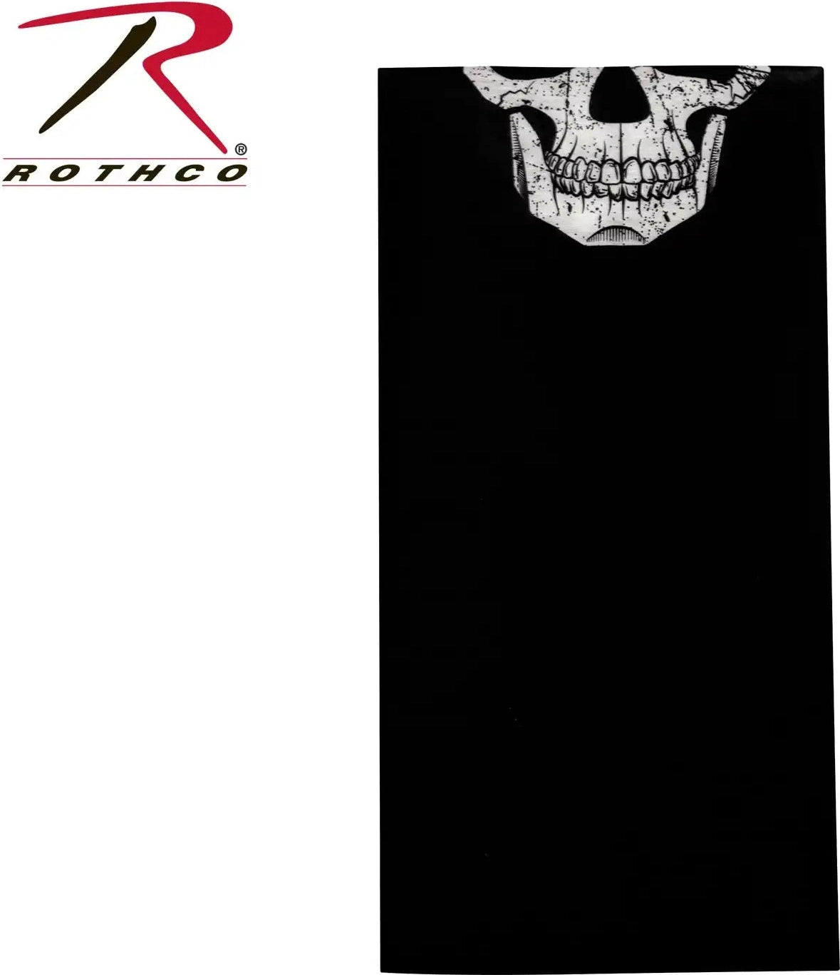 Rothco Multi use Neck Gaiter and Face Covering Tactical Wrap Skull Print Black / one Size