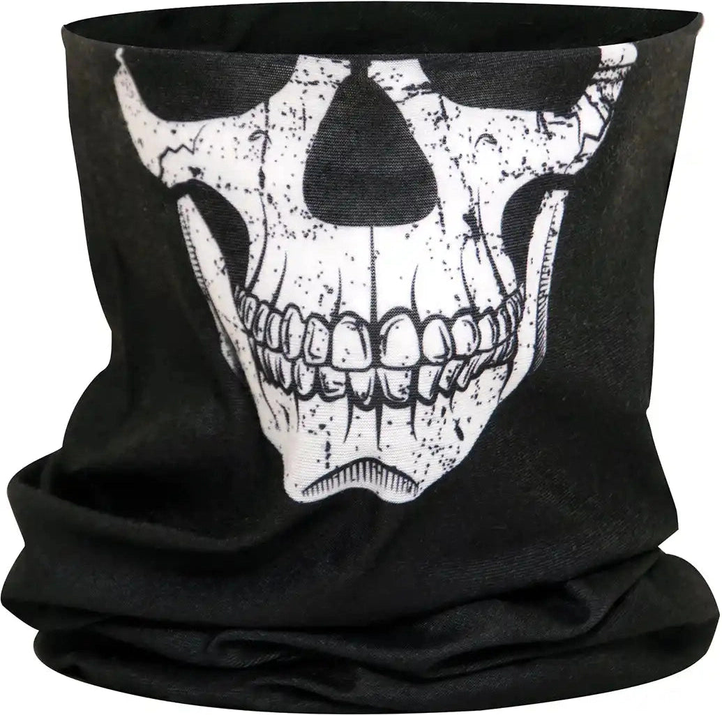 Rothco Multi use Neck Gaiter and Face Covering Tactical Wrap Skull Print Black / one Size