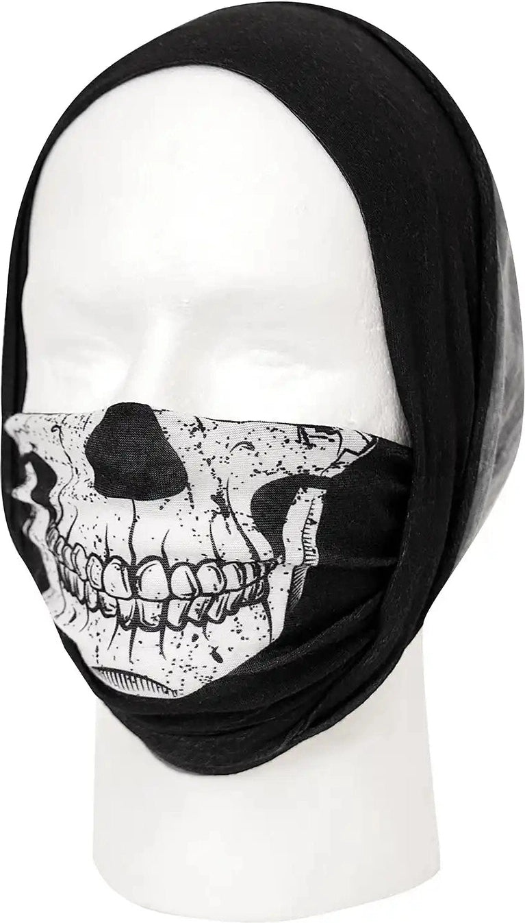 Rothco Multi use Neck Gaiter and Face Covering Tactical Wrap Skull Print Black / one Size
