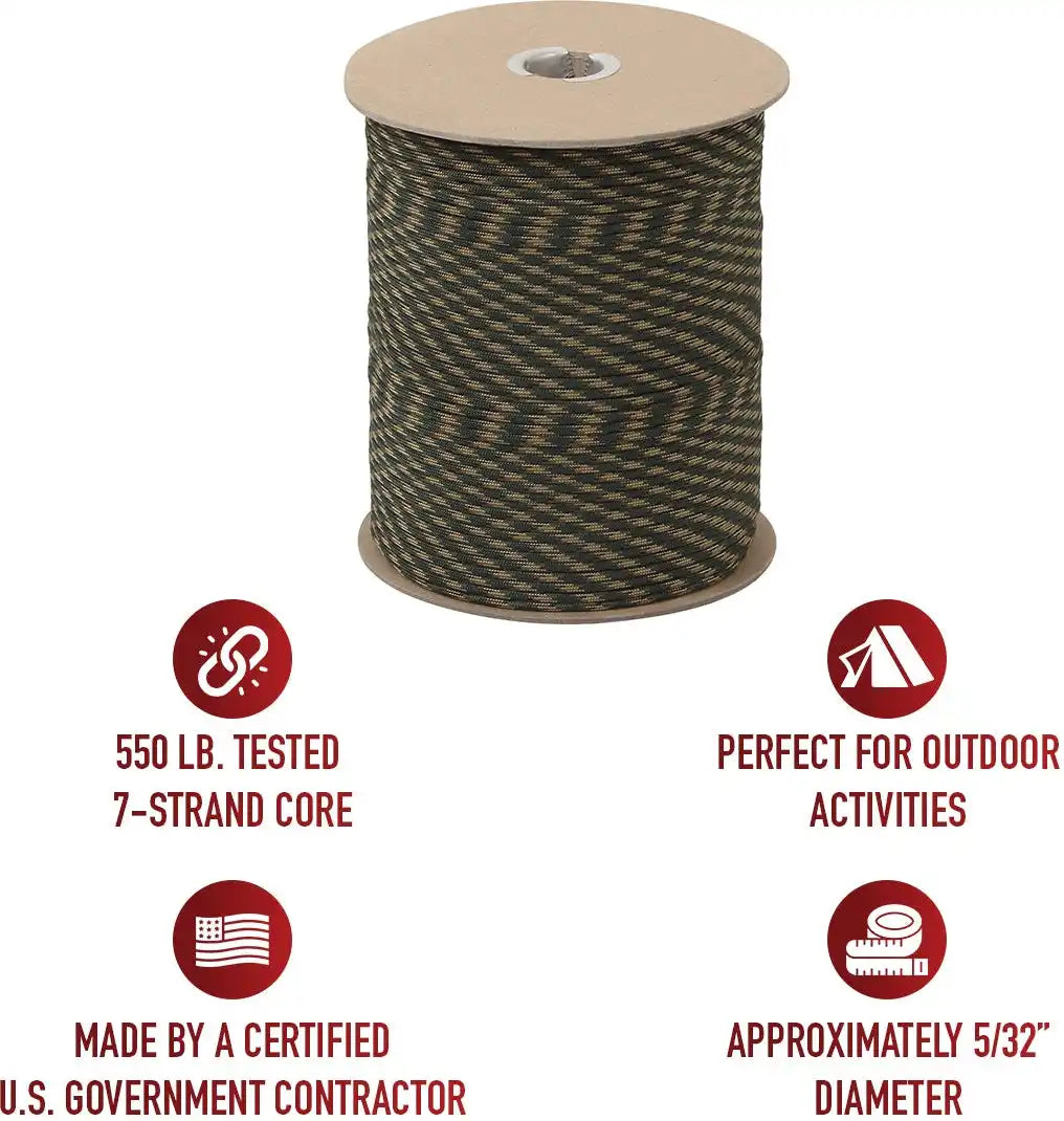 Rothco Nylon Paracord 550lb 1000 Foot Spool