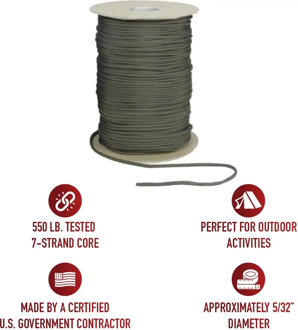 Rothco Nylon Paracord 550lb 1000 Foot Spool