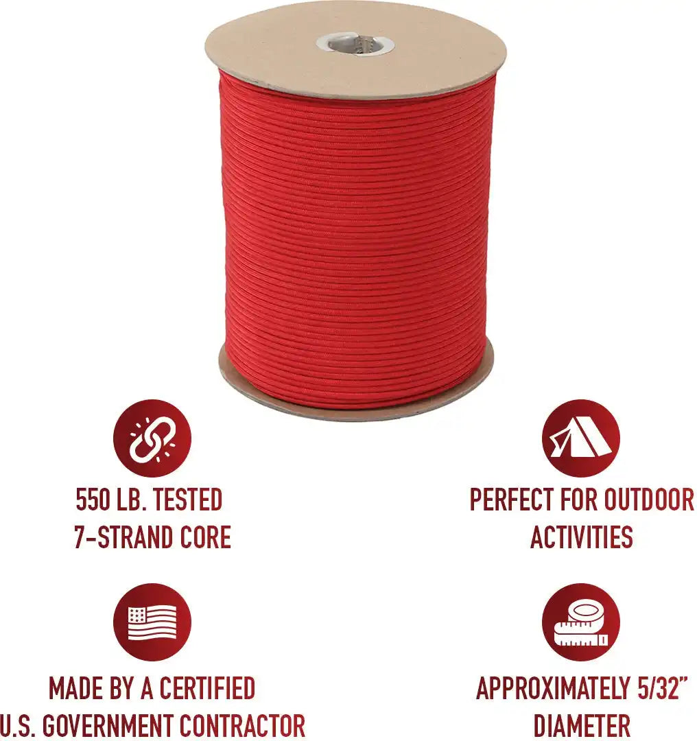 Rothco Nylon Paracord 550lb 1000 Foot Spool