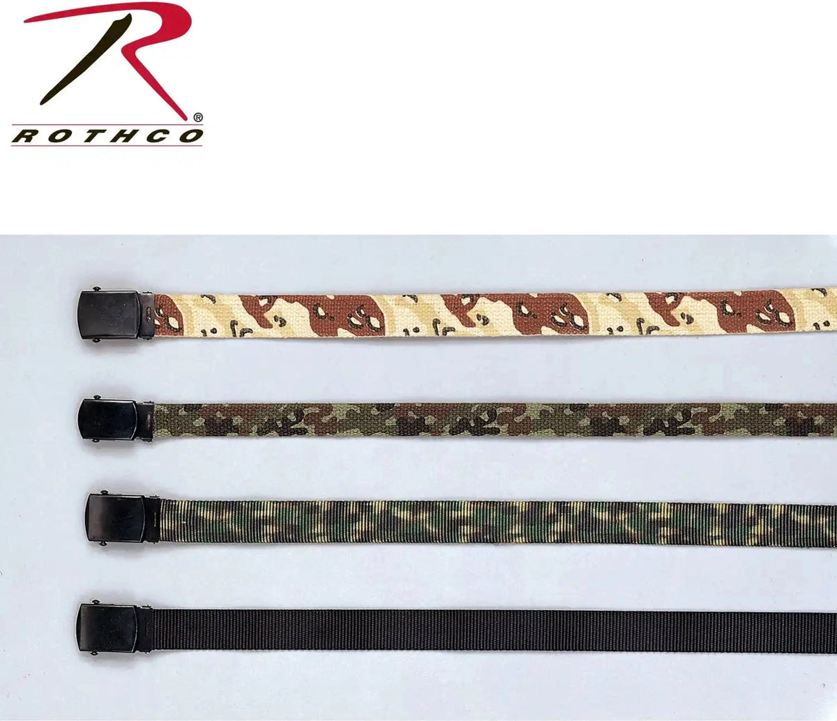 Rothco Nylon Web Belt Black Webbing