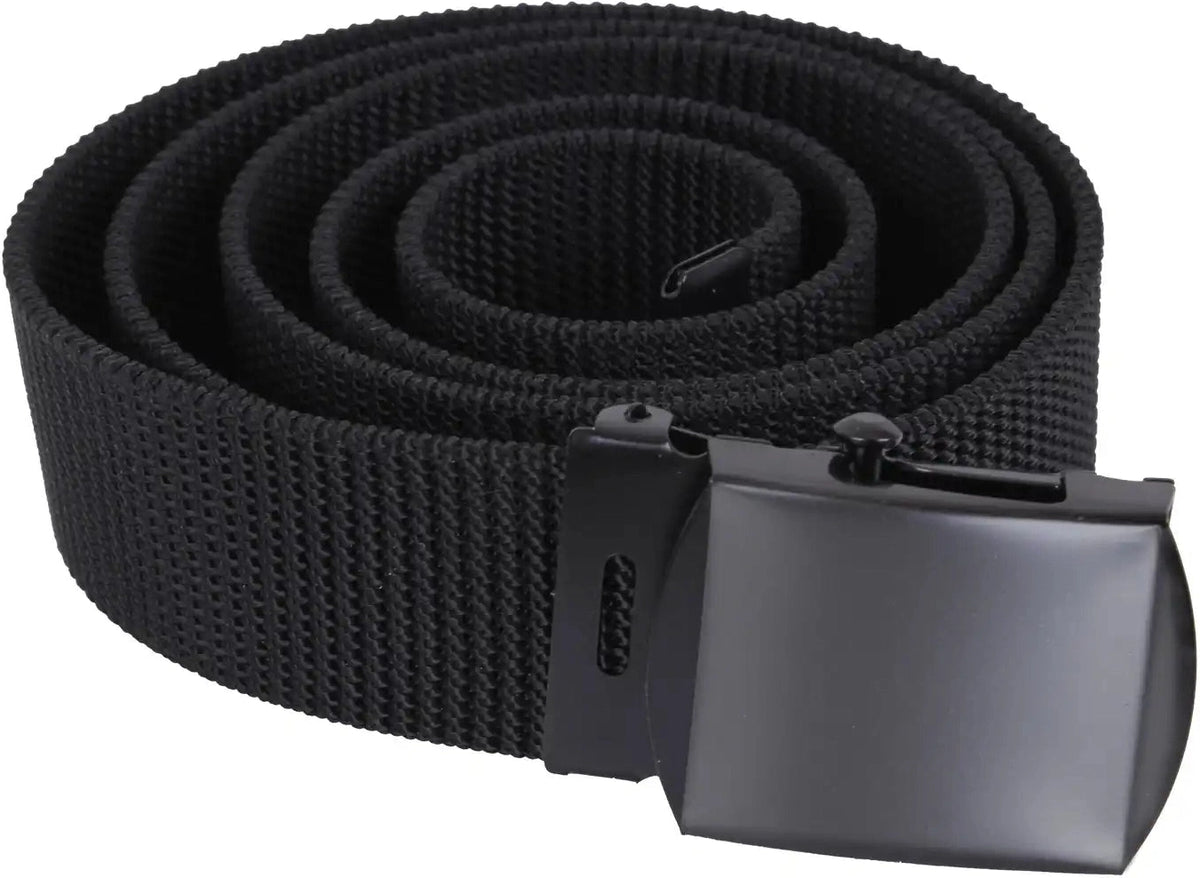 Rothco Nylon Web Belt Black Webbing