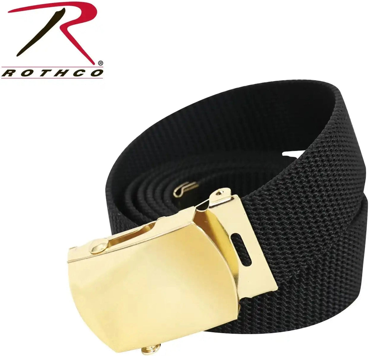 Rothco Nylon Web Belt Black Webbing
