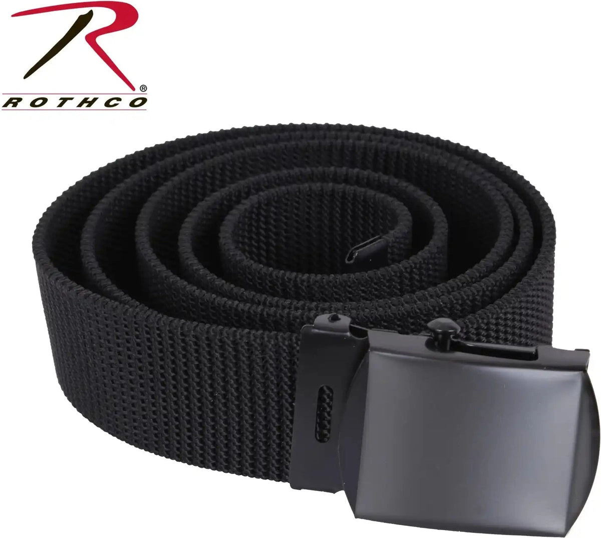 Rothco Nylon Web Belt Black Webbing