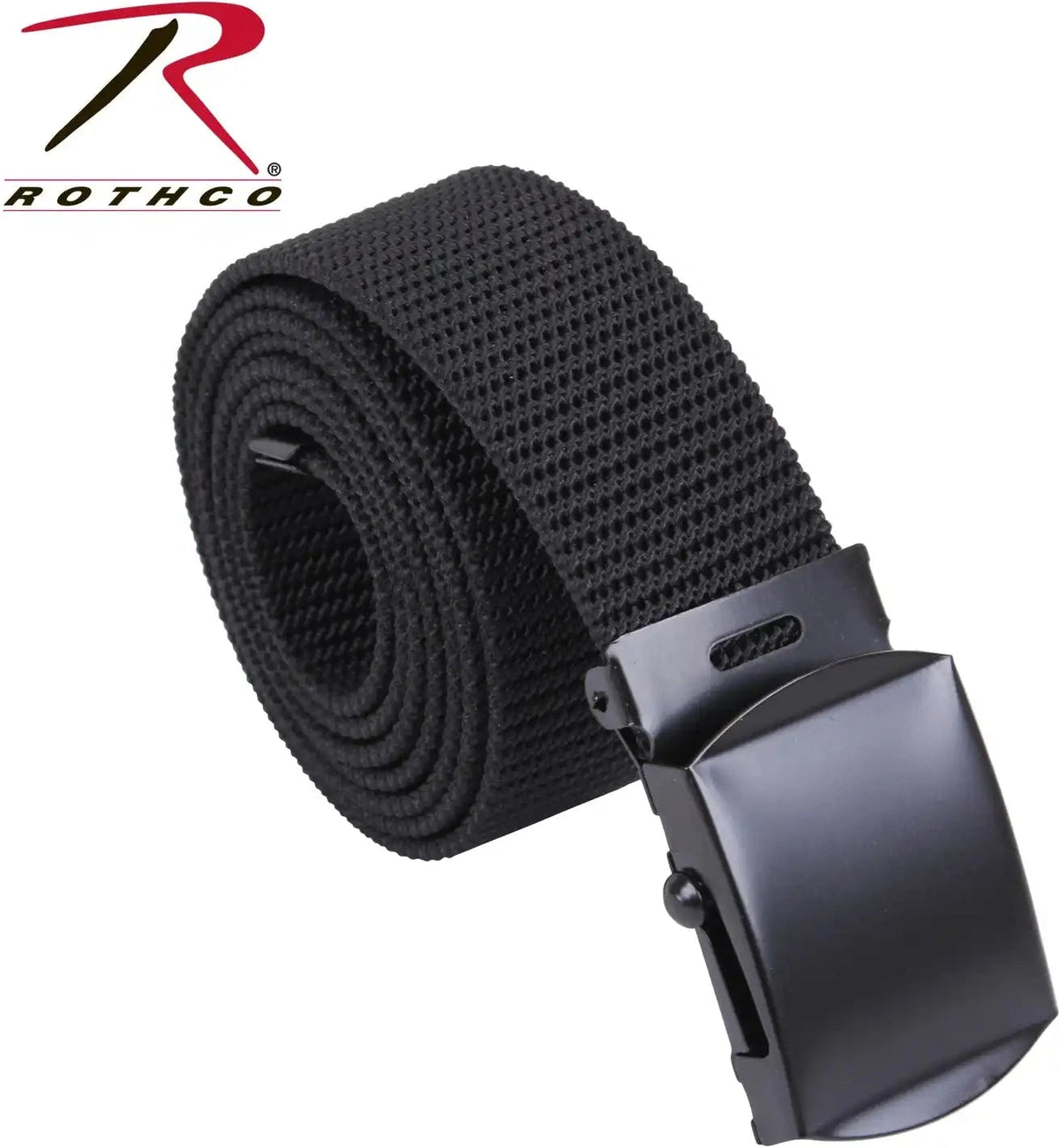 Rothco Nylon Web Belt Black Webbing