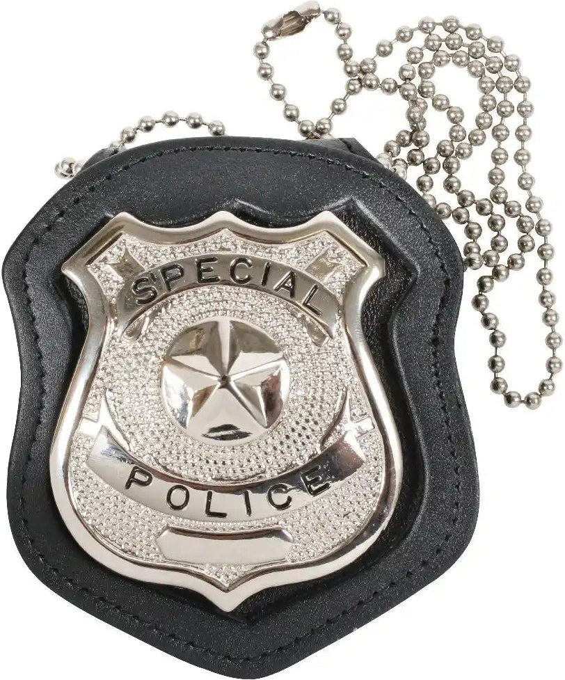 Rothco Nypd Style Leather Badge Holder with Clip