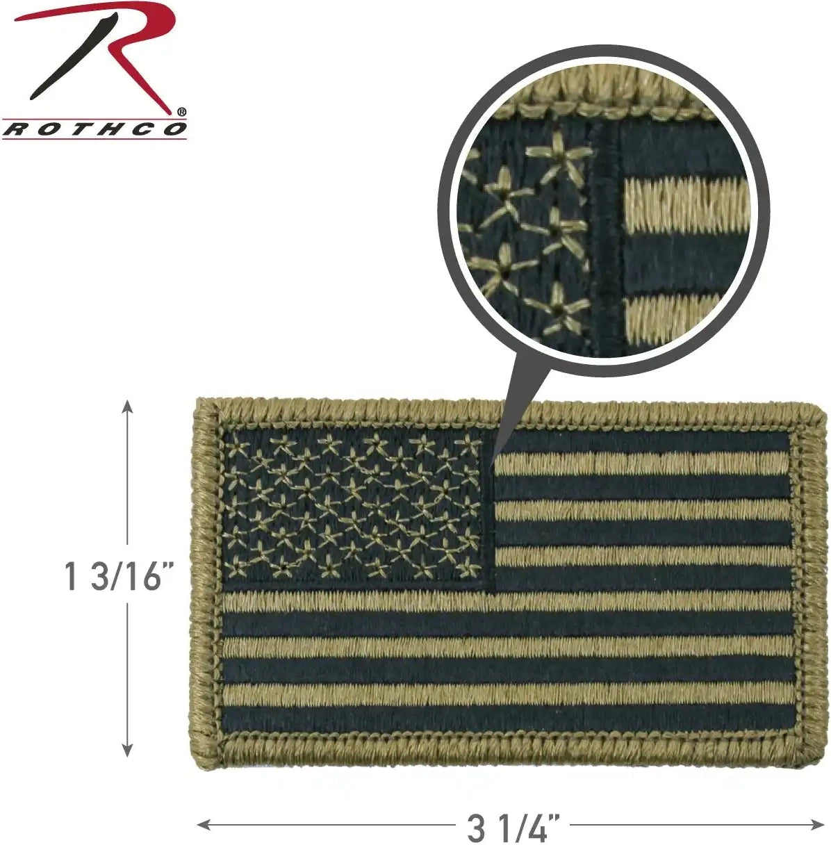 Rothco Ocp American Flag Patch with Hook Back