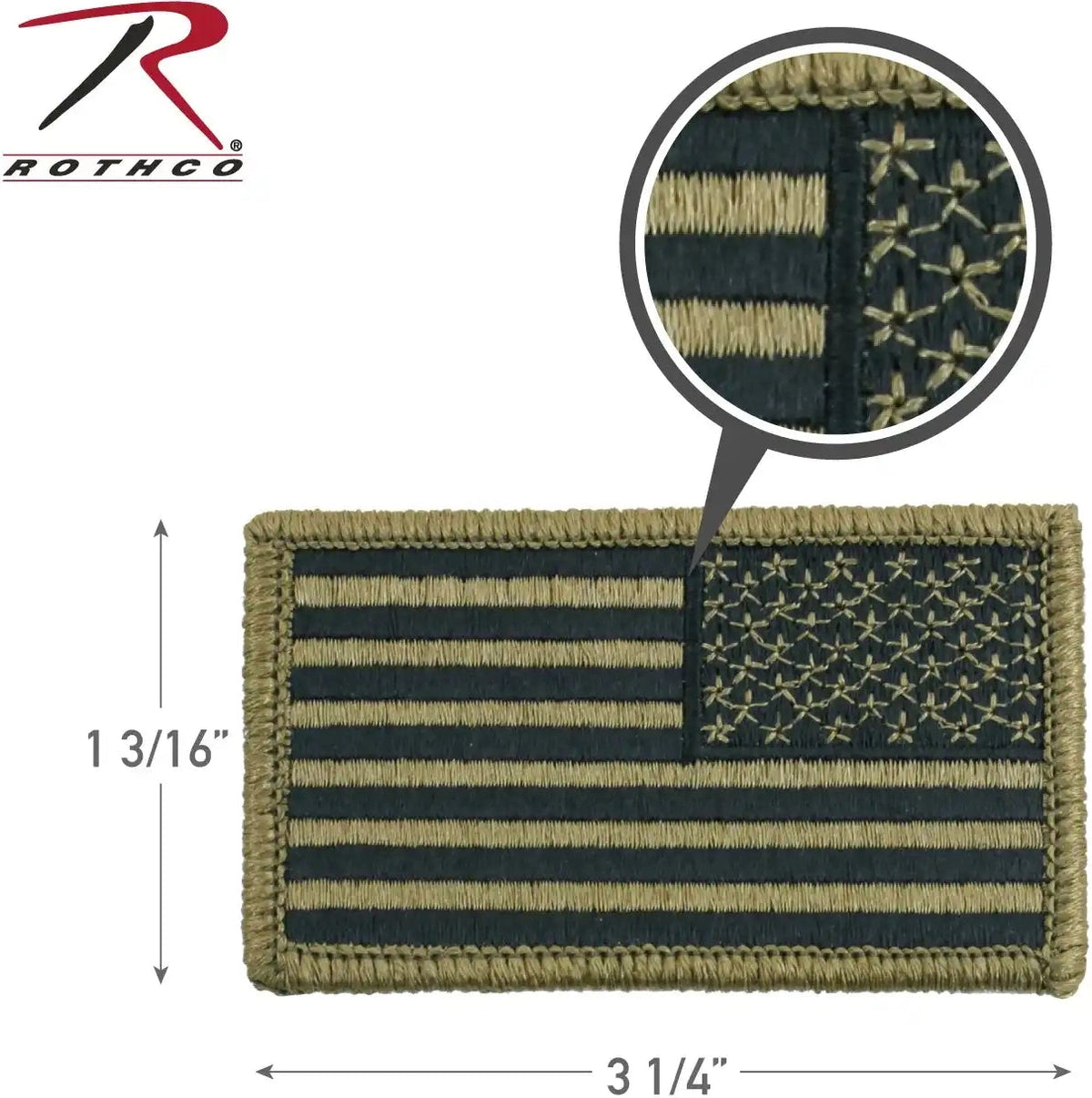 Rothco Ocp American Flag Patch with Hook Back