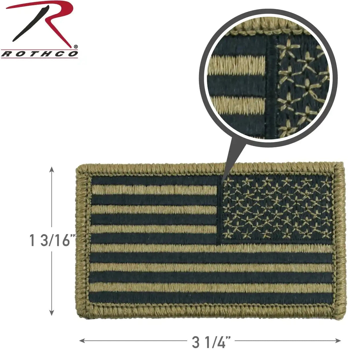 Rothco Ocp American Flag Patch with Hook Back