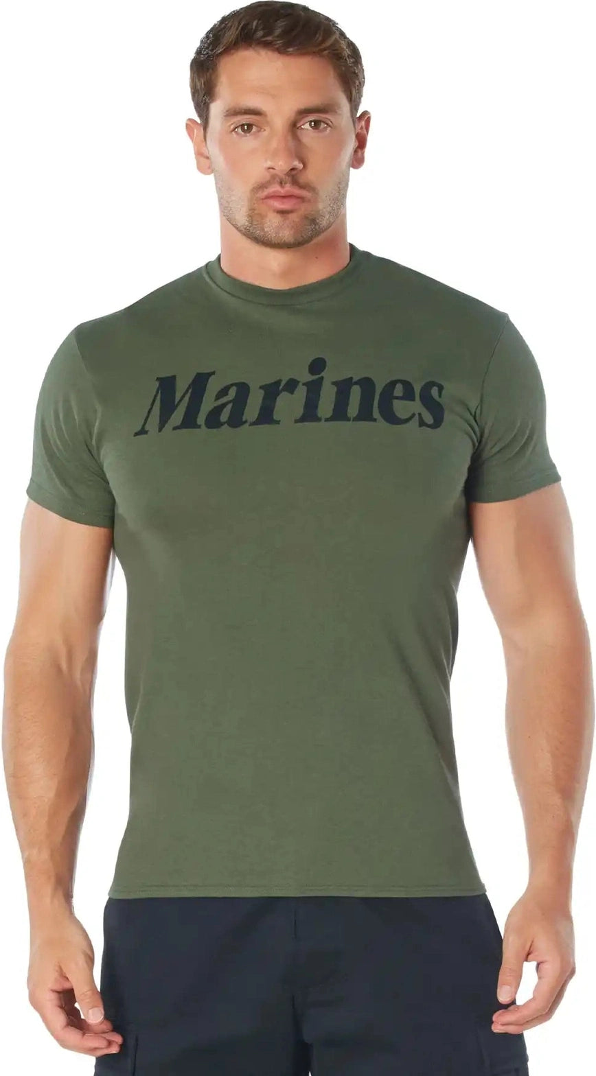 Rothco Olive Drab Military Physical Training t Shirts Marines / m