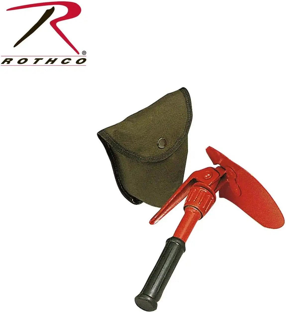 Rothco Orange Mini Pick & Shovel with Cover