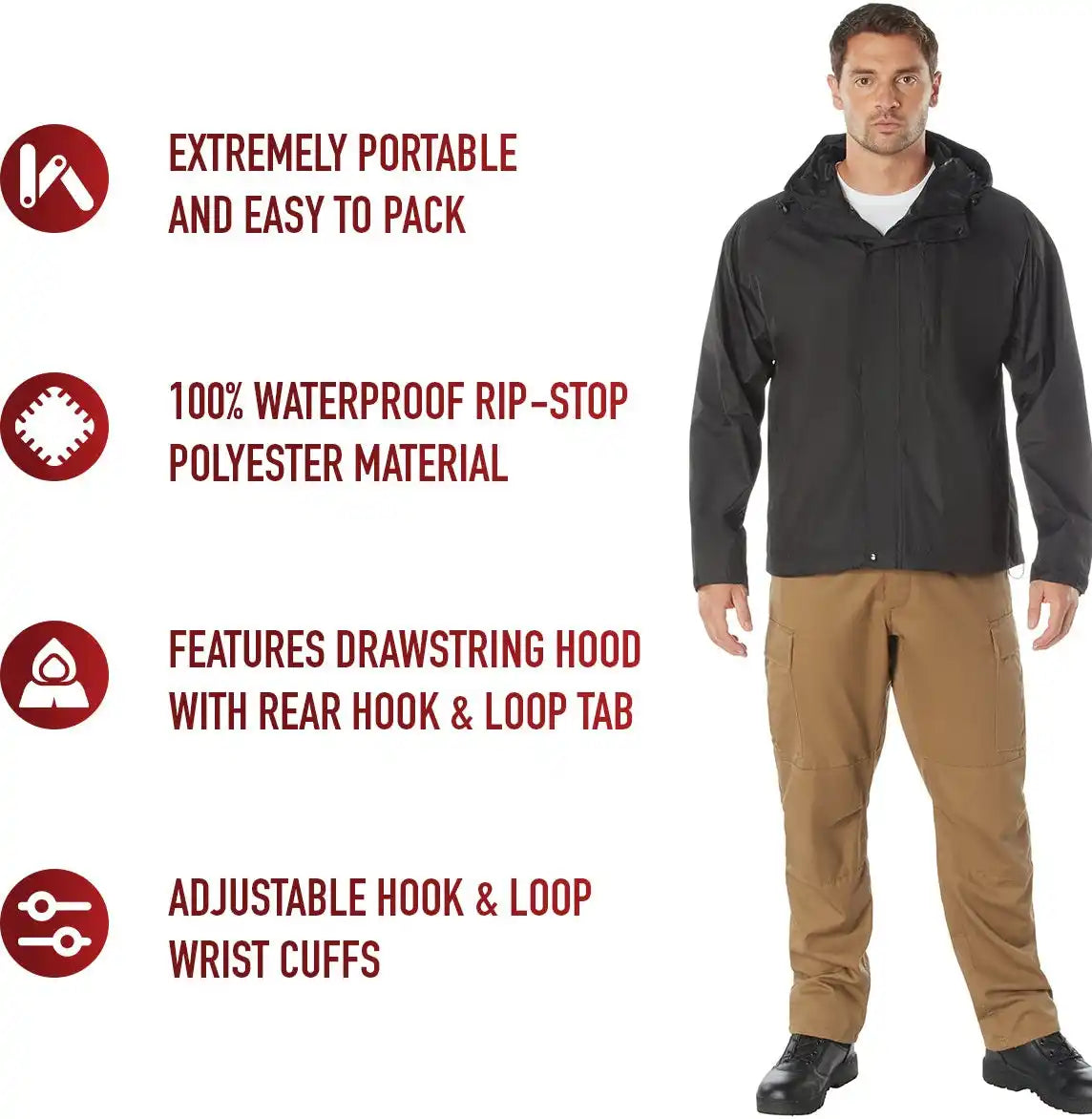 Rothco Packable Rain Jacket